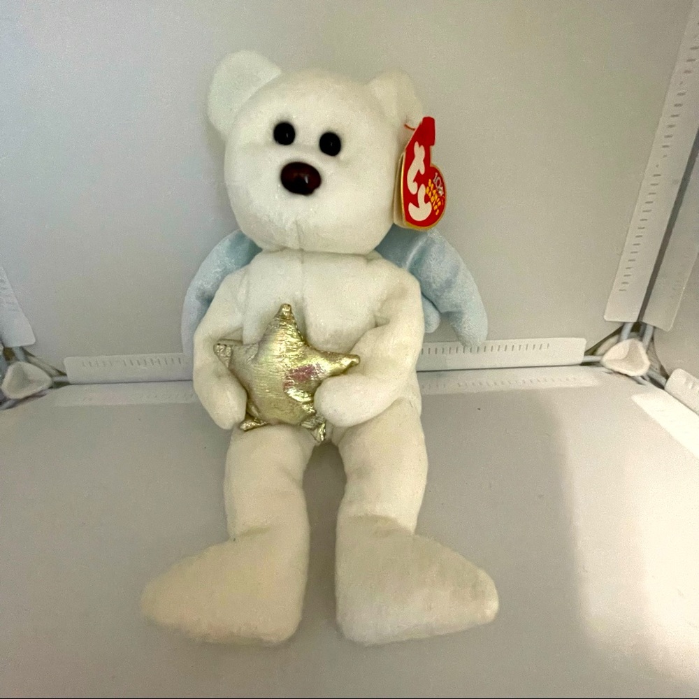Ty Beanie Baby Star the Angel Bear (Holding Star)